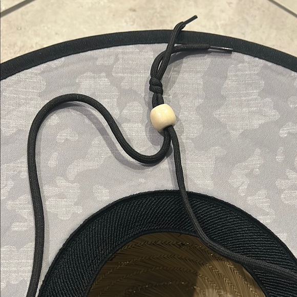 Huk Tan Straw Hat with Black Accent - Picture 9 of 10